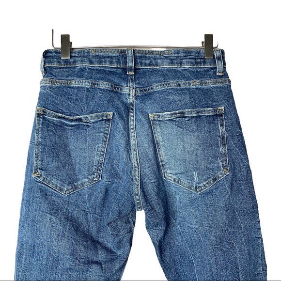 Zara distressed high waisted fit size 27 butterfly jeans. - Picture 5 of 7